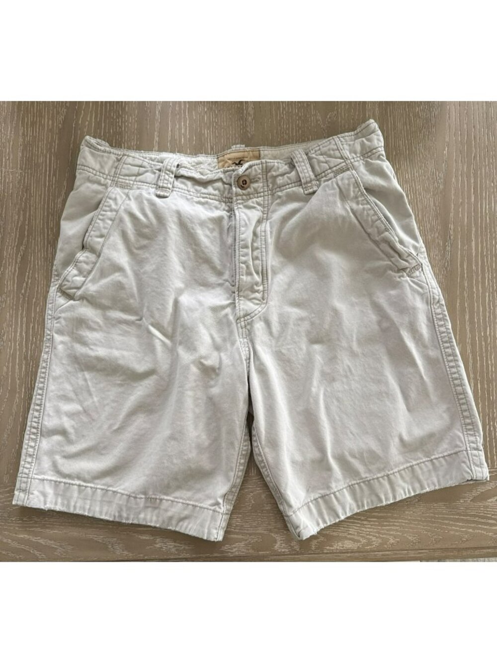 Vintage Y2K Hollister Shorts 34 Pacific Merchants Button Fly Utility Beige Tan